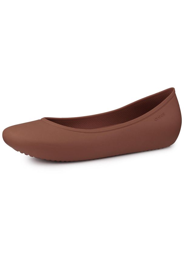 Balerina damskie na basen Crocs BROOKLYN FLAT SPICE. Kolor: brązowy