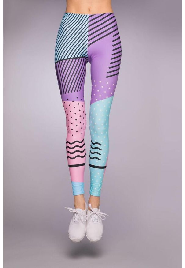 Legginsy sportowe damskie DEEP TRIP Hey. Kolor: wielokolorowy. Sport: joga i pilates
