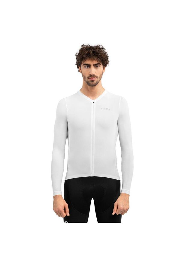 Ultralekka koszulka kolarska męska SIROKO SRX PRO Dome. Kolor: biały. Materiał: nylon. Sport: kolarstwo