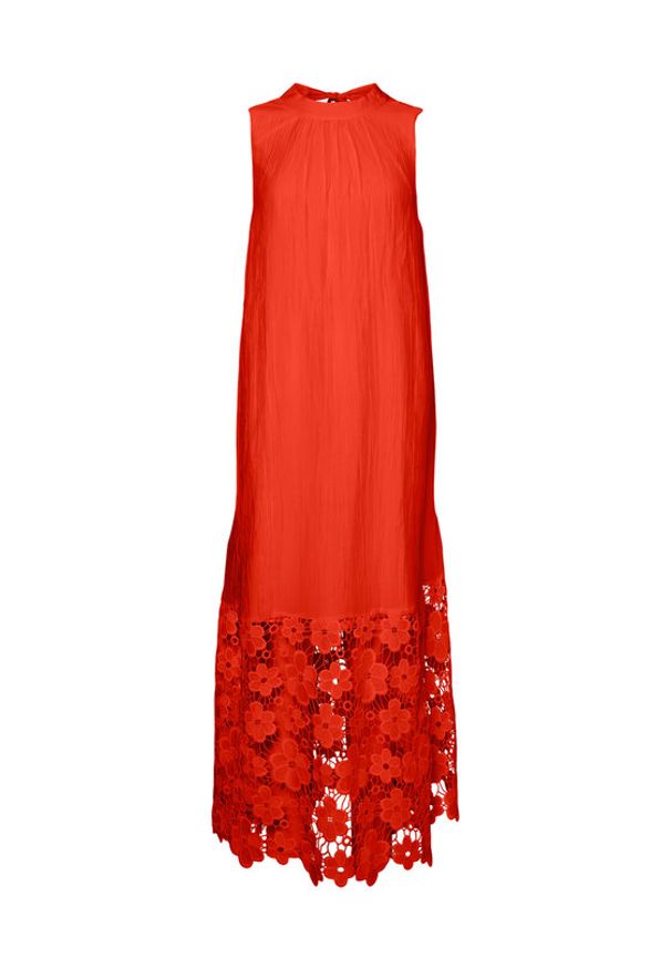 YAS Sukienka letnia Twigsy 26037703 Czerwony Relaxed Fit. Kolor: czerwony. Materiał: lyocell. Sezon: lato