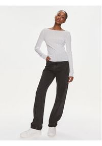 Calvin Klein Jeans Bluzka Sheer J20J223114 Biały Regular Fit. Kolor: biały. Materiał: syntetyk