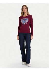 Guess Bluzka W5BI74 J1314 Czerwony Slim Fit. Kolor: czerwony. Materiał: bawełna #4