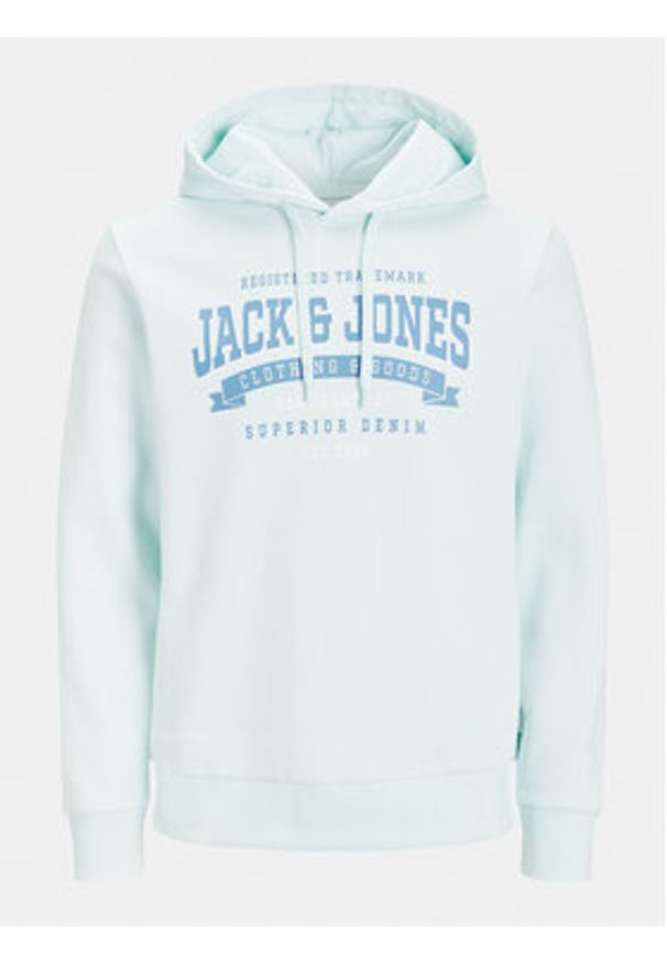 Jack & Jones Bluza Logo 12233597 Błękitny Standard Fit. Kolor: niebieski. Materiał: bawełna, syntetyk