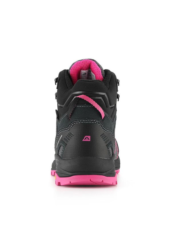 ALPINE PRO - Buty wysokie trekkingowe damskie Alpine Pro Cerne 2 Vibram. Kolor: różowy. Materiał: skóra, welur. Styl: sportowy