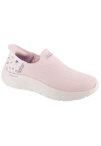 skechers - Buty sportowe Sneakersy damskie, Slip-Ins: GO WALK Flex - Sunset Rose. Kolor: różowy. Sport: turystyka piesza