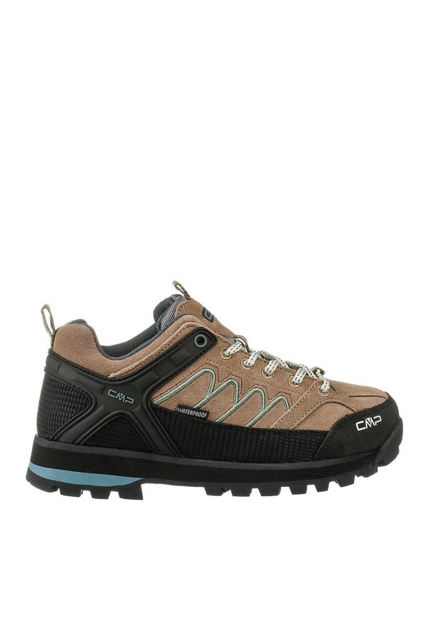 Damskie buty trekkingowe górskie ze skóry zamszowej VIBRAM CMP MOON LOW. Kolor: czarny, wielokolorowy, beżowy. Materiał: zamsz, skóra. Styl: sportowy