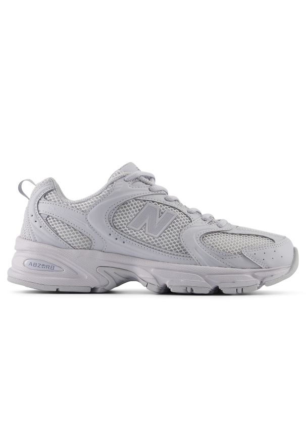Buty unisex New Balance U530TBA – szare. Kolor: szary. Materiał: materiał, syntetyk. Szerokość cholewki: normalna. Sezon: lato. Sport: turystyka piesza