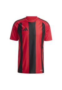 Adidas - Koszulka męska adidas Striped 24 Jersey. Kolor: czerwony, wielokolorowy, czarny. Materiał: jersey. Sport: piłka nożna #1