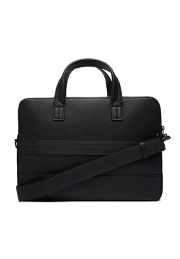 TOMMY HILFIGER - Tommy Hilfiger Torba na laptopa Th Central Slim Computer Bag AM0AM13631 Czarny. Kolor: czarny. Materiał: skóra