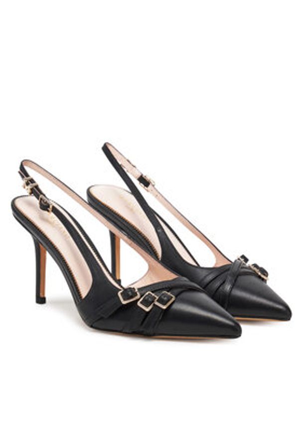 Guess Sandały 5GGZ31 7324A Czarny. Kolor: czarny. Materiał: skóra