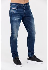 Diesel - DIESEL Niebieskie jeansy męskie 2019 D-STRUKT, Rozmiar 33/32. Okazja: na co dzień. Kolor: niebieski. Styl: casual #3