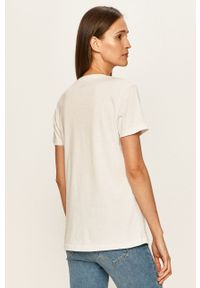 Helly Hansen T-shirt bawełniany kolor biały. Okazja: na co dzień. Kolor: biały. Materiał: bawełna. Wzór: nadruk. Styl: casual
