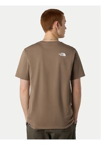 The North Face T-Shirt Simple Dome NF0A87NG Brązowy Regular Fit. Kolor: brązowy. Materiał: syntetyk, bawełna #4