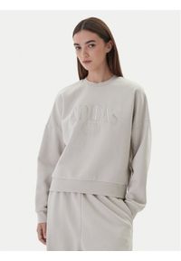 Adidas - adidas Bluza Cozy Holiday Graphic KA9950 Beżowy Loose Fit. Kolor: beżowy. Materiał: bawełna