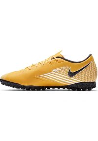 Buty piłkarskie Nike Mercurial Vapor 13 Academy Tf M AT7996 801 czarny, pomarańczowy, żółty żółcie. Kolor: wielokolorowy, pomarańczowy, czarny, żółty. Materiał: syntetyk, skóra. Szerokość cholewki: normalna. Sport: piłka nożna #8