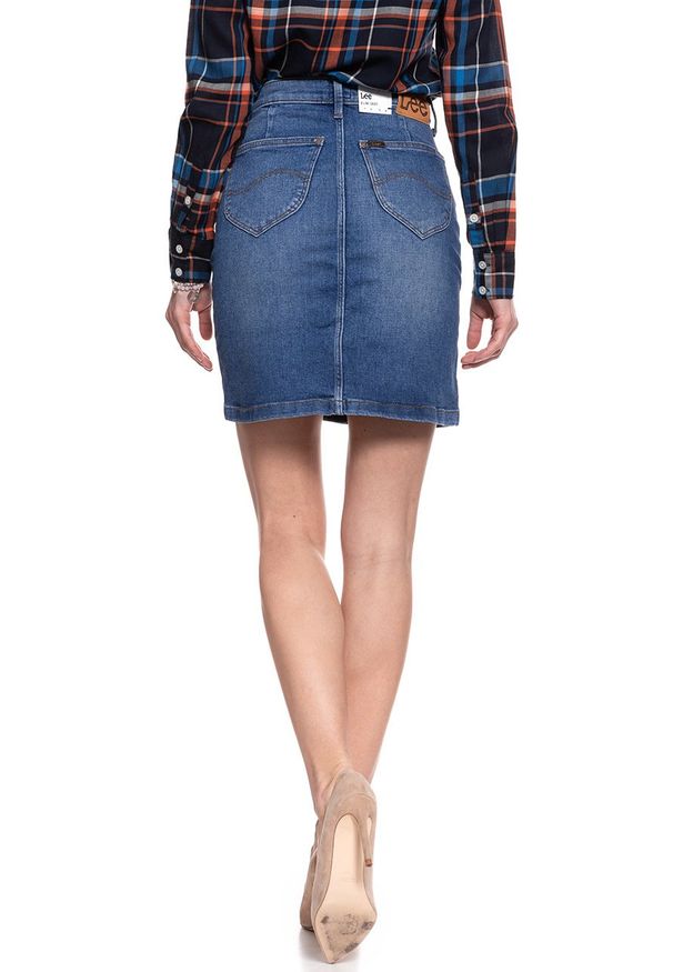 Lee - SPÓDNICA JEANSOWA LEE A LINE SKIRT BLUE DROP L38NROEM 112108295. Materiał: jeans