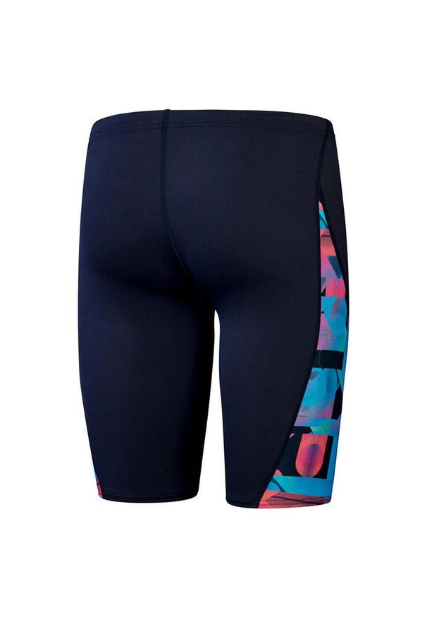 Speedo - Męskie Szorty Jammer Z Nadrukiem Na Całej Powierzchni I Krojem V. Kolor: czarny, czerwony, wielokolorowy. Wzór: nadruk. Styl: sportowy