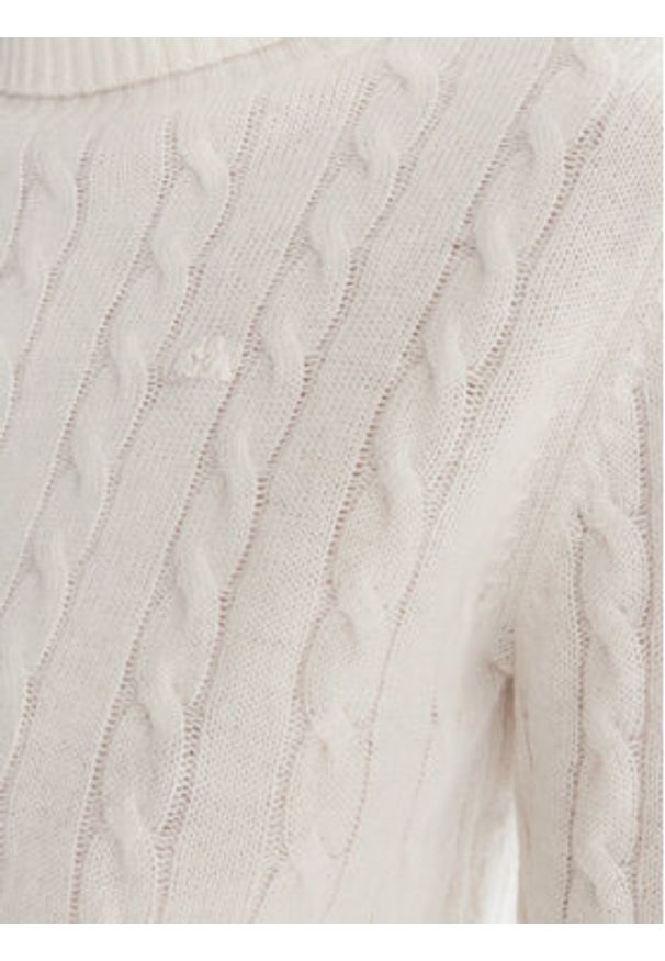 Robe di Kappa Golf Hevia 621118W Écru Regular Fit. Typ kołnierza: golf. Materiał: wełna