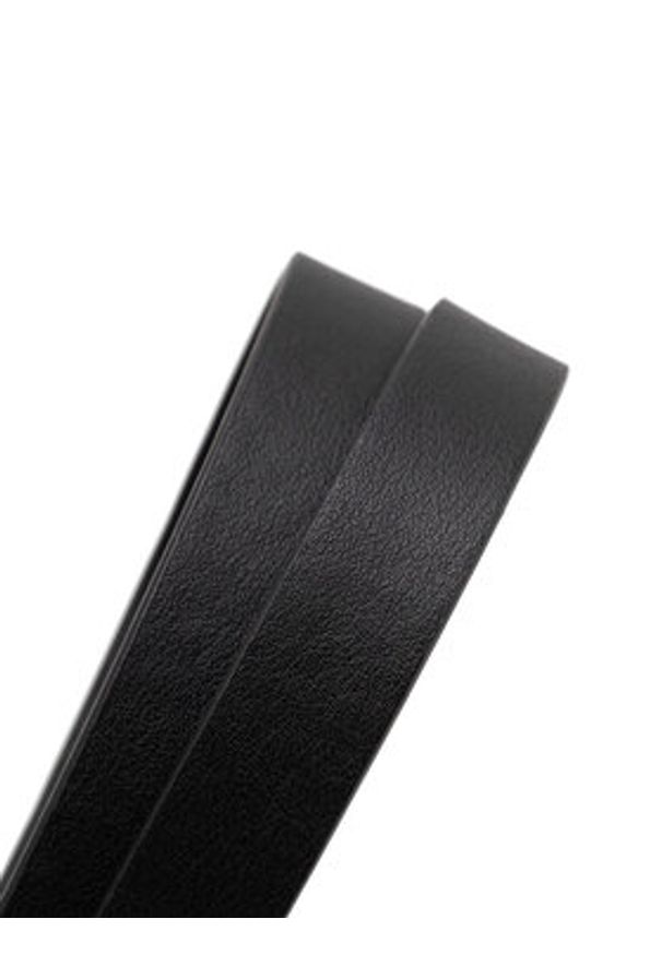 Jenny Fairy Pasek Damski 4W2-007-AW23 Czarny. Kolor: czarny. Materiał: skóra