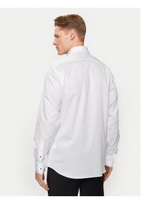 Karl Lagerfeld - KARL LAGERFELD Koszula 605036 542602 Biały Regular Fit. Typ kołnierza: dekolt w karo. Kolor: biały. Materiał: bawełna
