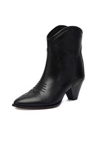 Badura Kowbojki EO-APRIL-25FW217 Czarny. Kolor: czarny. Materiał: zamsz, skóra