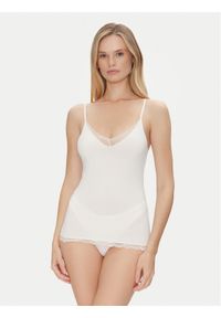 YSABEL MORA Top 19048 Écru Slim Fit. Materiał: syntetyk