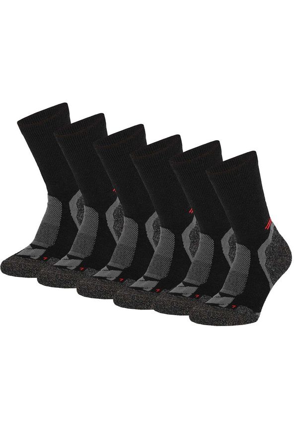 XTREME SOCKSWEAR - Skarpety turystyczne dla dorosłych Xtreme Wełna Merino, 6 szt. Kolor: czarny. Materiał: wełna. Sport: turystyka piesza
