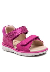 Sandały Clarks Roam Wing T. 261660936 Pink Leather. Kolor: różowy. Materiał: skóra #1