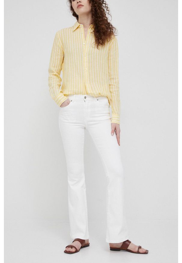 Dr. Denim jeansy Macy damskie medium waist. Kolor: biały