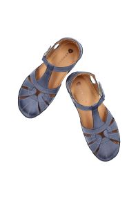 Niebieskie Sandały Armodo Wygodne Obuwie Damskie. Okazja: na spacer, na plażę. Kolor: niebieski. Materiał: materiał. Sezon: lato. Styl: boho #3