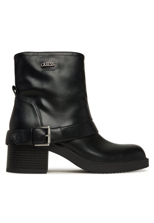 Guess Botki FLFIJI ELE10 Czarny. Kolor: czarny. Materiał: skóra