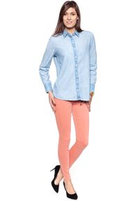 Wrangler - KOSZULA JEANSOWA DAMSKA WRANGLER L/S BOYFRIEND SHIRT LIGHT INDIGO W5217O62E. Okazja: na co dzień. Materiał: jeans. Styl: casual #7