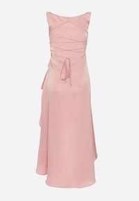 Born2be - Różowa Asymetryczna Sukienka Vices z Odkrytymi Plecami i Gorsetowym Wiązaniem Natifalia. Typ kołnierza: dekolt gorset. Kolor: różowy. Typ sukienki: asymetryczne, gorsetowe. Styl: elegancki #7