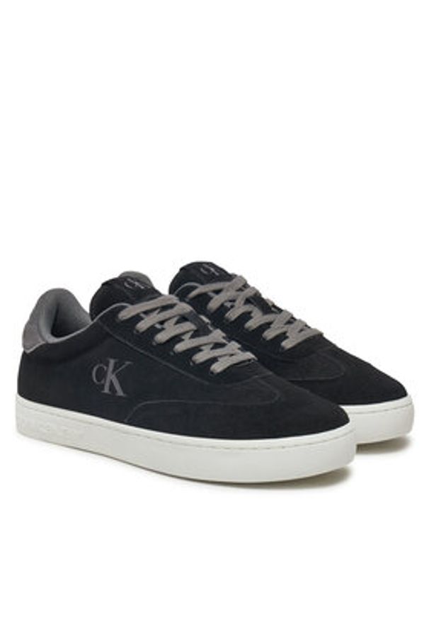 Calvin Klein Jeans Sneakersy YM0YM01270 Czarny. Kolor: czarny. Materiał: skóra, zamsz