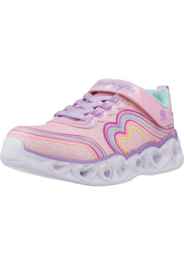 skechers - Buty do chodzenia dla dzieci Skechers Heart Lights. Kolor: różowy. Materiał: syntetyk, materiał. Szerokość cholewki: normalna. Model: Skechers Sport. Sport: turystyka piesza
