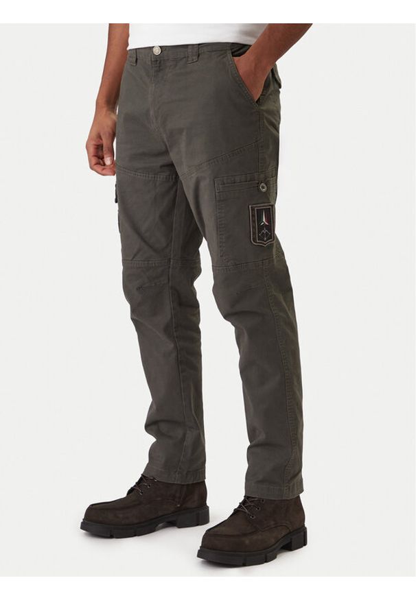 Aeronautica Militare Spodnie materiałowe 252PA1688UCT03399 Szary Regular Fit. Kolor: szary. Materiał: bawełna