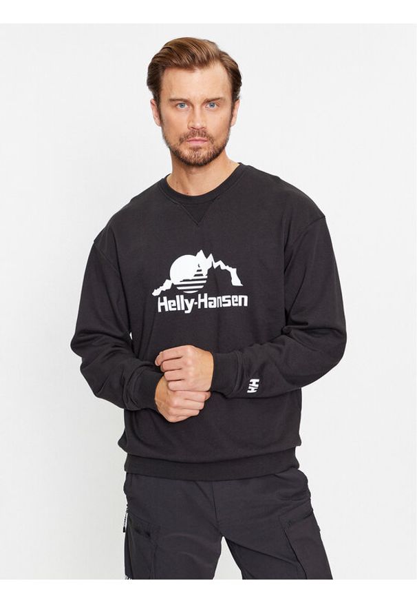 Helly Hansen Bluza Yu Crew Sweater 2.0 53891 Czarny Regular Fit. Kolor: czarny. Materiał: bawełna