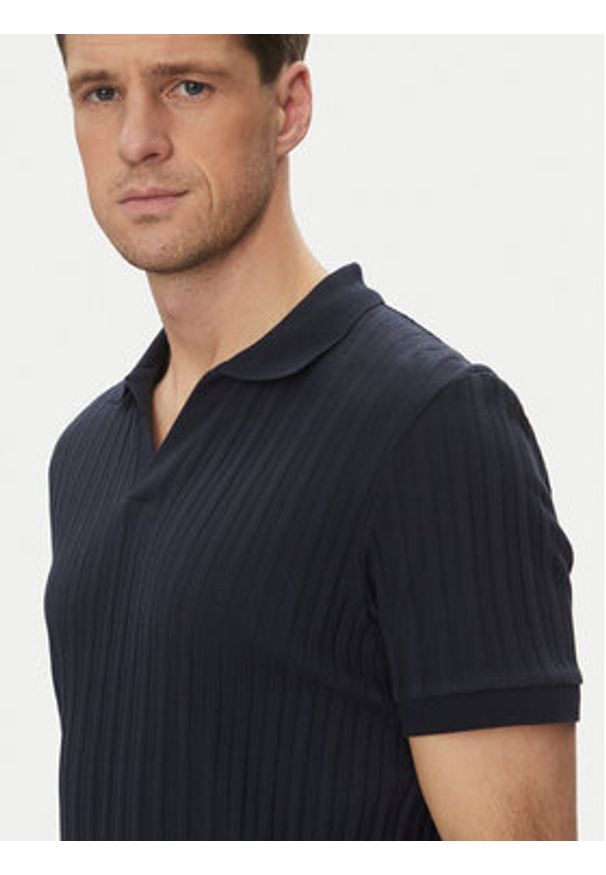 JOOP! Polo 17 JJ-33Baron 30045547 Granatowy Modern Fit. Typ kołnierza: polo. Kolor: niebieski. Materiał: bawełna