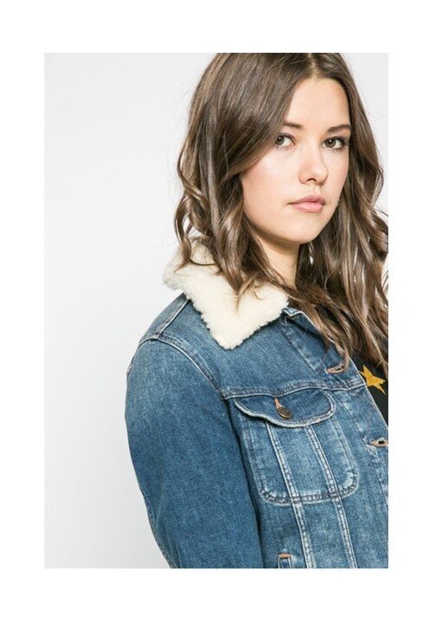 Lee - LEE RIDER JACKET DAMSKA KURTKA JEANSOWA GREEN UNPATCHED L58ZKTNX. Materiał: jeans