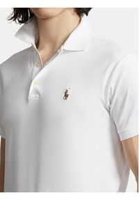 Polo Ralph Lauren Polo 710685514001 Biały Slim Fit. Typ kołnierza: polo. Kolor: biały. Materiał: bawełna #4