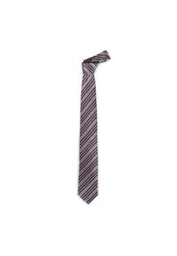 Wittchen - Krawat z jedwabiu we wzory szaro-fioletowy. Kolor: szary, wielokolorowy, fioletowy. Materiał: jedwab. Wzór: gładki. Styl: elegancki