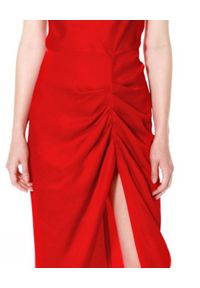 AGGI - Czerwona sukienka AVA SO HOT. Kolor: czerwony. Długość rękawa: na ramiączkach. Długość: midi #5