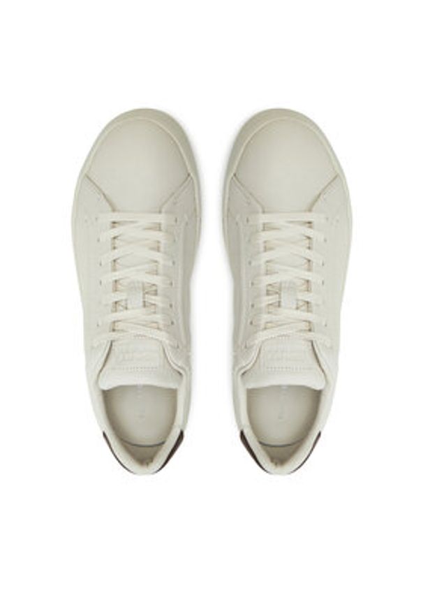 TOMMY HILFIGER - Tommy Hilfiger Sneakersy Th Court Best Tumbled Lth FM0FM05324 Beżowy. Kolor: beżowy. Materiał: skóra