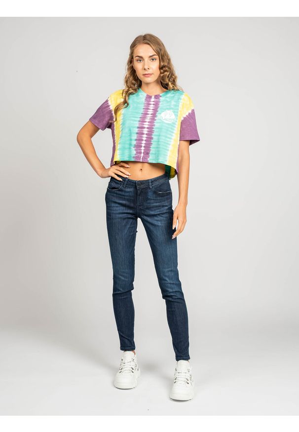 Guess T-Shirt "Tie-Dye" | W0FI1BR9XF0 | Kobieta | Wielokolorowy. Kolor: wielokolorowy. Materiał: bawełna. Wzór: nadruk, aplikacja, kolorowy