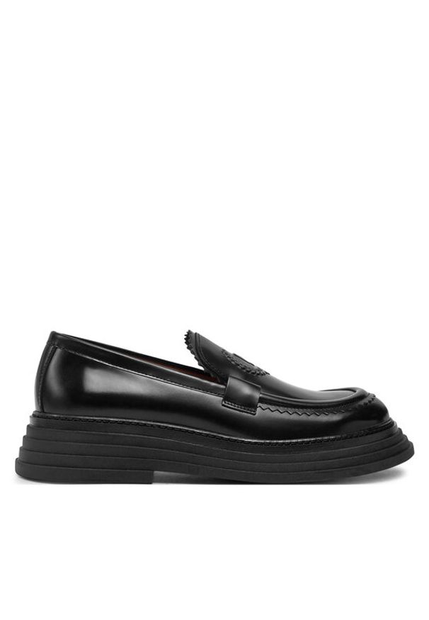 Pollini Loafersy SA10154G1LTF0000 Czarny. Kolor: czarny. Materiał: skóra