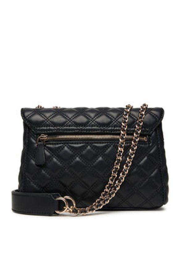 Guess Torebka Giully II HWQG96 73200 Czarny. Kolor: czarny. Materiał: skórzane