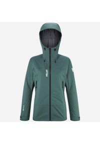 Kurtka trekkingowa damska Millet Kamet GoreTex Jkt W wodoodporna active fit. Kolor: zielony. Materiał: gore-tex. Technologia: Gore-Tex. Sport: turystyka piesza