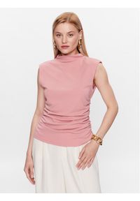 DKNY Top P3AH7QKR Różowy Regular Fit. Kolor: różowy. Materiał: syntetyk