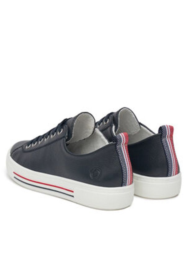 Remonte Sneakersy D0900-15 Granatowy. Kolor: niebieski. Materiał: skóra