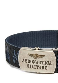 Aeronautica Militare Pasek Męski 242CI292CT3108 Granatowy. Kolor: niebieski. Materiał: materiał